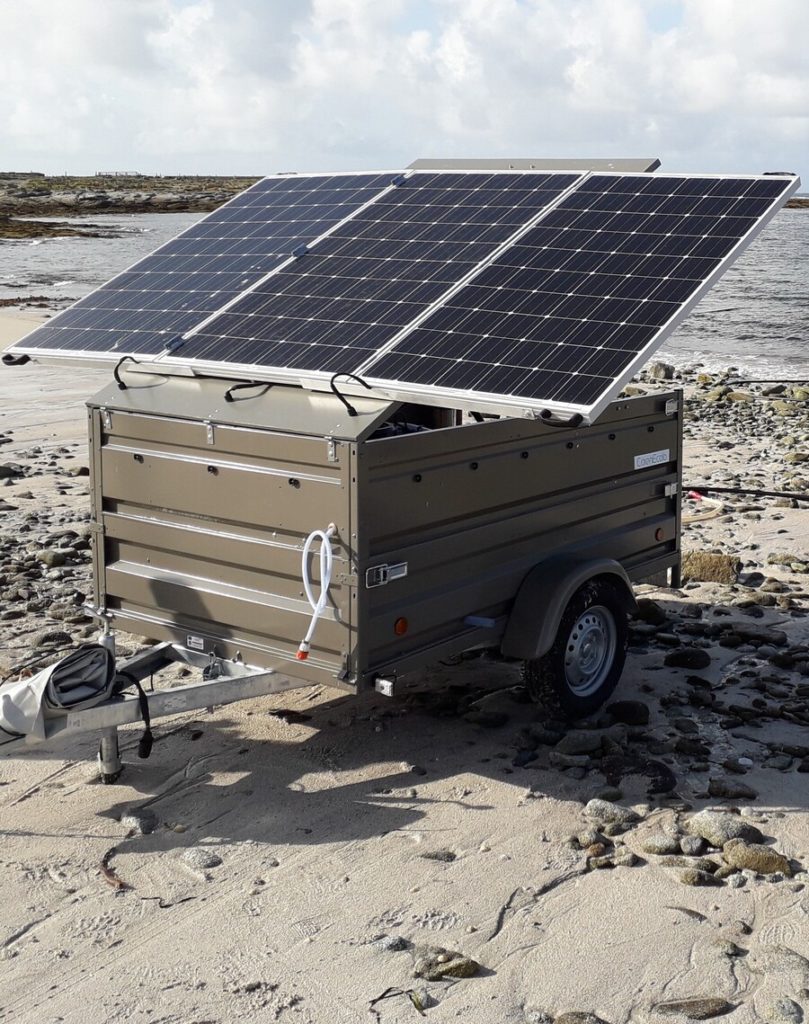 Unite mobile de dessalinisation panneaux photovoltaiques
